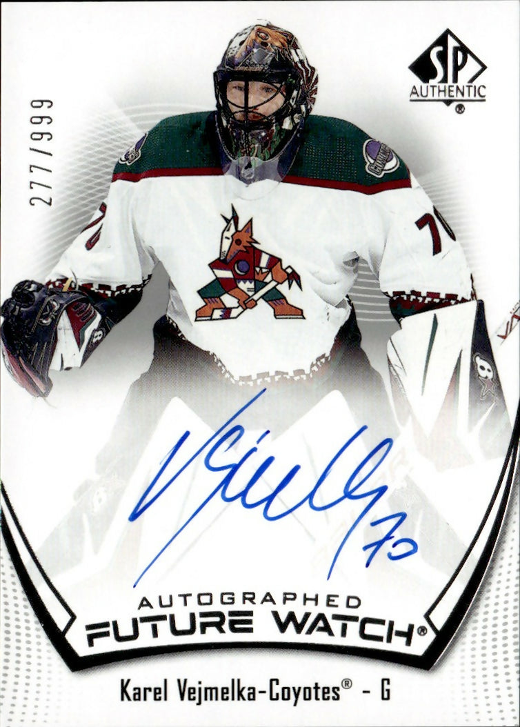 2021-22 Upper Deck SP Authentic Hockey - Base - Future Watch Auto # 170 Karel Vejmelka - Arizona Coyotes - A