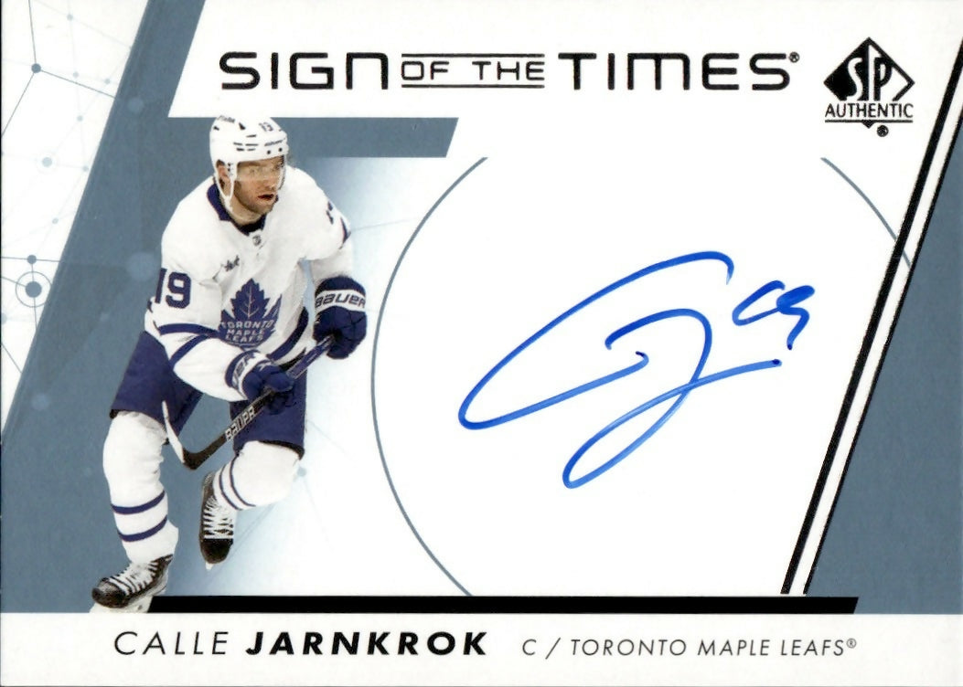 2022-23 Upper Deck SP Authentic - Sign Of The Times #SOTT-CA Calle Jarnkrok - Toronto Maple Leafs - A