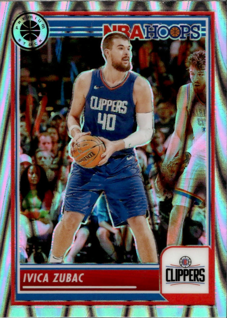 2023-24 Panini NBA Hoops Premium Stock - Base - Seismic Prizm #7 Ivica Zubac - Los Angeles Clippers - A