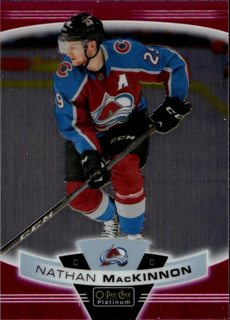 2019-20 Upper Deck O-Pee-Chee Platinum - Base - Matte Pink #75 Nathan MacKinnon - Colorado Avalanche - A