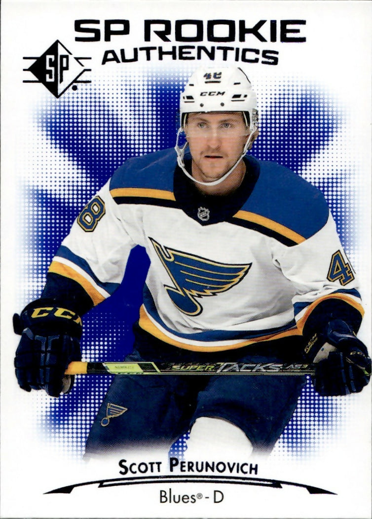 2021-22 Upper Deck SP Hockey - Base #115 Scott Perunovich - St. Louis Blues - A