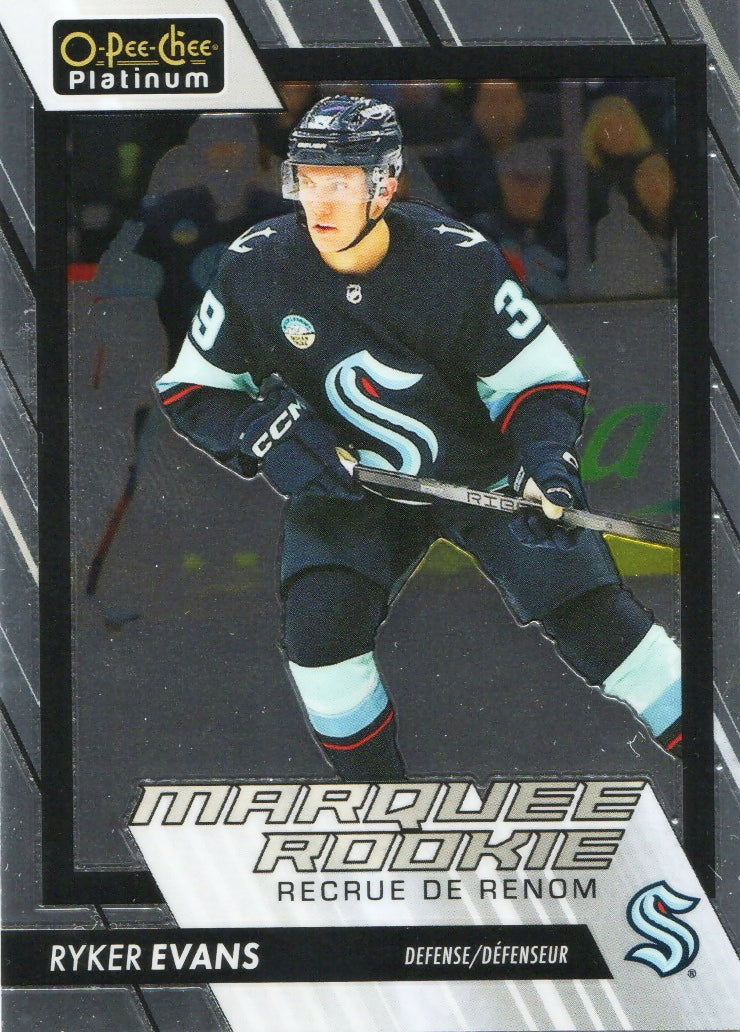2023-24 Upper Deck O-Pee-Chee Platinum Hockey - Base - Marquee Rookie #289 Ryker Evans - Seattle Kraken - A