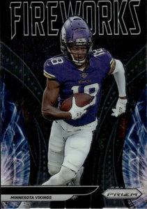 2025 Panini Prizm Football - Fireworks #F-9 Justin Jefferson Minnesota Vikings - A