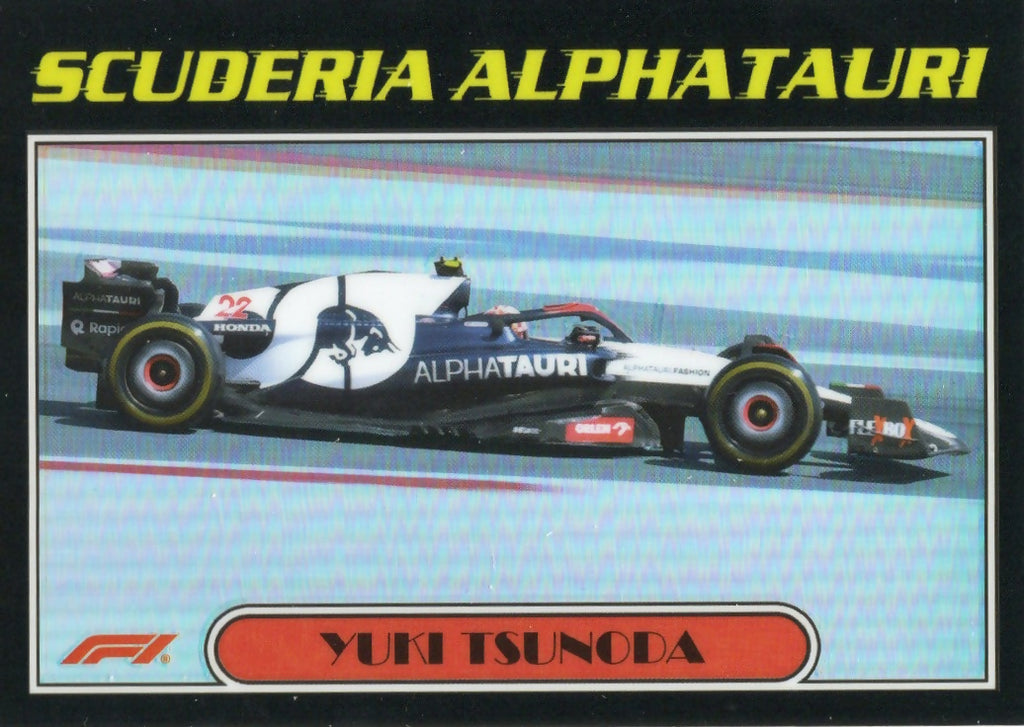 2023 Topps Chrome Formula 1 Autos of 1977 #AU77-YT Yuki Tsunoda - Scuderia Alphatauri - A