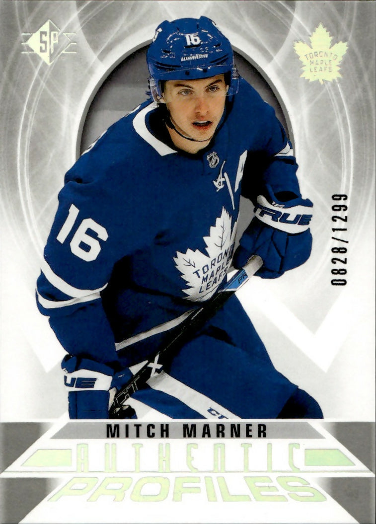 2020-21 Upper Deck SP Authentic Hockey - Authentic Profiles - :1299 #AP-14 Mitch Marner - Toronto Maple Leafs - A