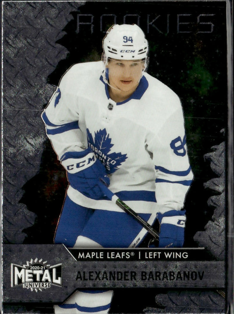 2020-21 SkyBox Metal Universe #103 Alexander Barabanov Toronto Maple Leafs Rookie