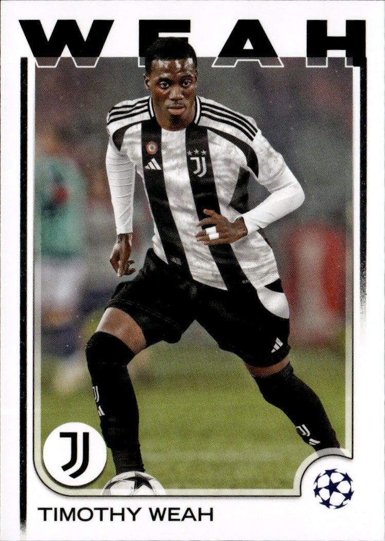 2024-25 Topps UEFA Club Competitions - Base #88 Timothy Weah - Juventus - A