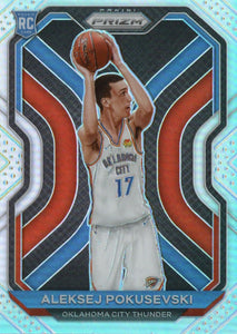 2020-21 Panini Prizm Basketball - Base - Prizm #264 Aleksej Pokusevski - Oklahoma City Thunder