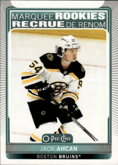 2021-22 Upper Deck O-Pee-Chee Hockey - Base - Marquee Rookies #635 Jack Ahcan - Boston Bruins