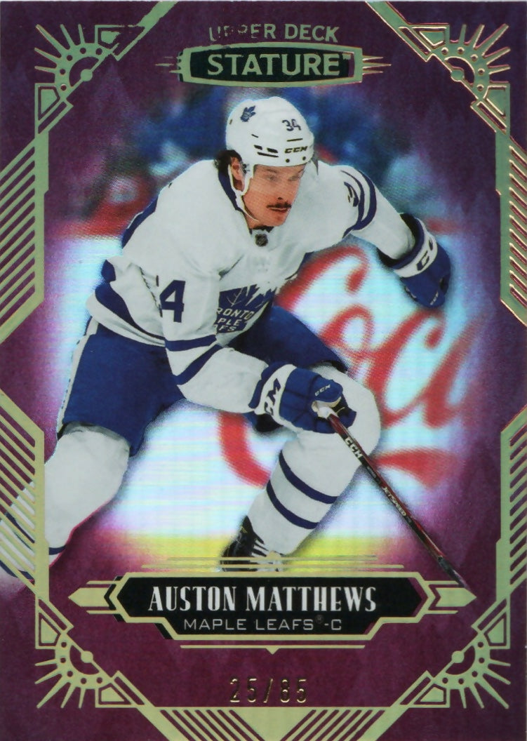 2020-21 Upper Deck Stature - Base - Red :85 #26 Auston Matthews - Toronto Maple leafs - A
