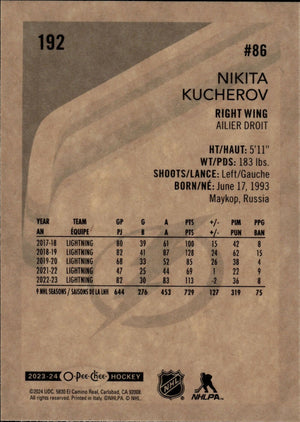 2023-24 Upper Deck O-Pee-Chee Hockey - Base - Retro #192 Nikita Kucherov - Tampa Bay Lightning