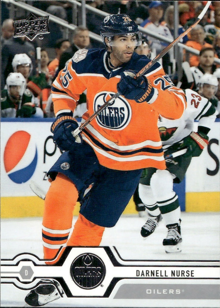 2019-20 Upper Deck Series 1 Hockey - Base #190 Darnell Nurse - Edmonton Oilers