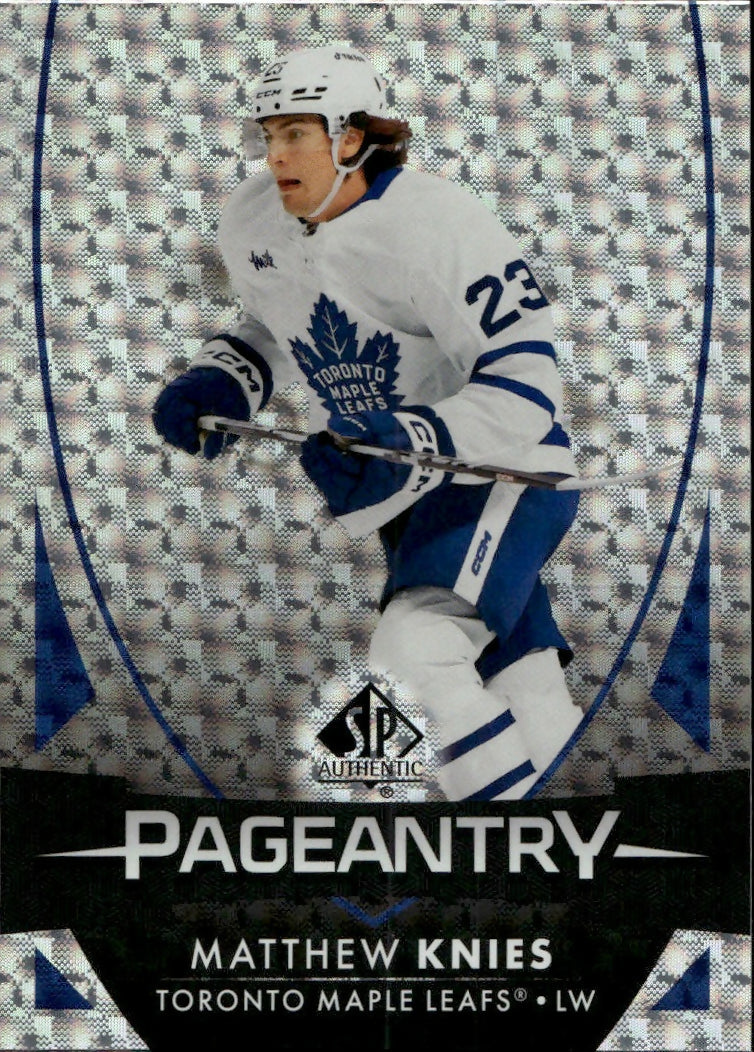 2023-24 Upper Deck SP Authentic Hockey - Pageantry #P-64 Matthew Knies - Toronto Maple Leafs - A