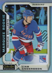 2018-19 O-Pee-Chee Platinum Hockey - Base - Marquee Rookie - Rainbow #158 Lias Andersson - New York Rangers