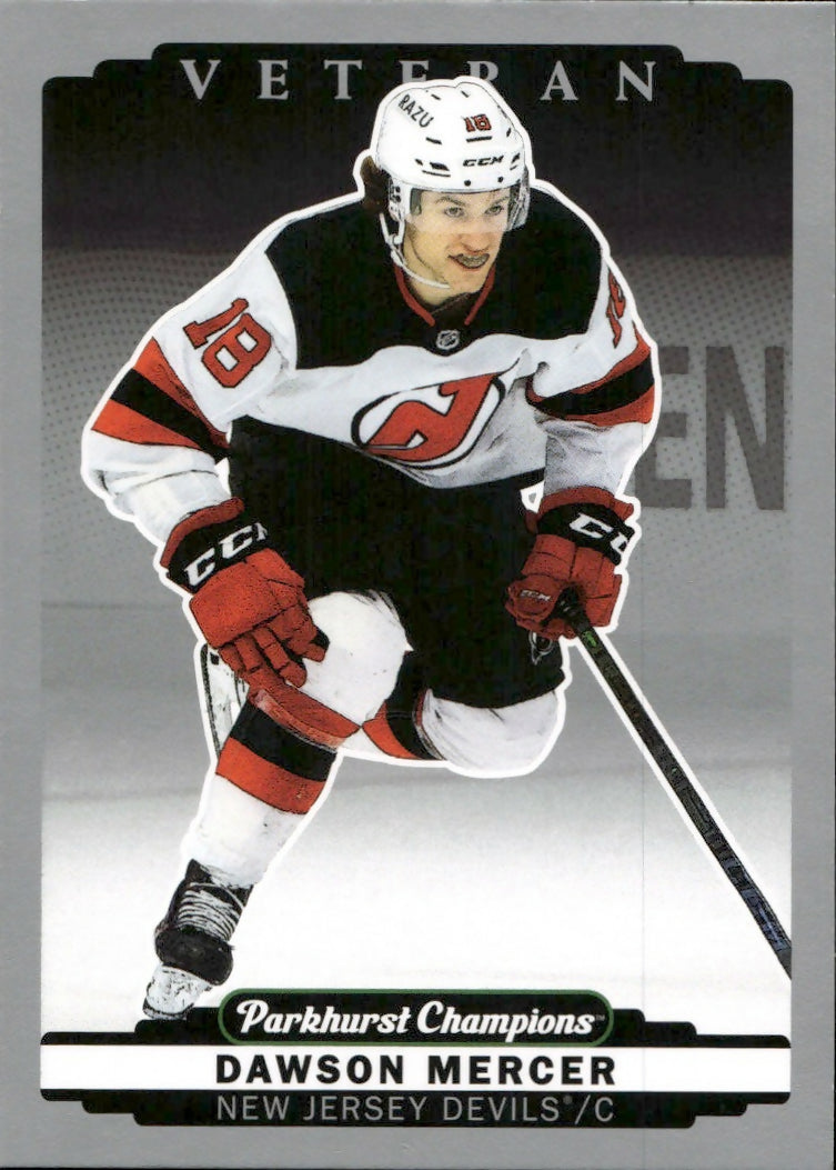 2022-23 Upper Deck Parkhurst Champions - Base - Silver #223 Dawson Mercer - New Jersey Devils - A