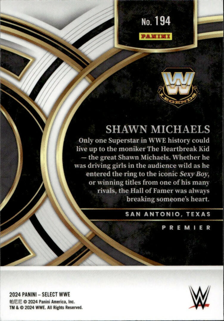 2024 Panini Select WWE - Premier #194 Shawn Michaels - B