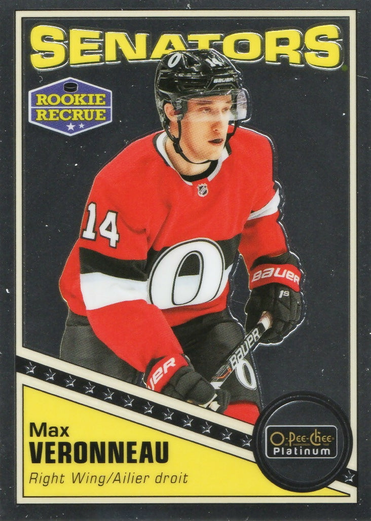 2019-20 Upper Deck O-Pee-Chee Platinum Hockey - Retro - Rookie #R-76 Max Veronneau - Ottawa Senators