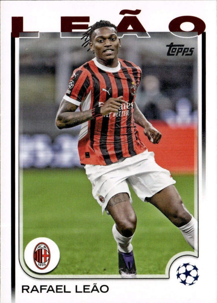 2024-25 Topps UEFA Club Competitions - Base #11 Rafael Leao - AC Milan - A