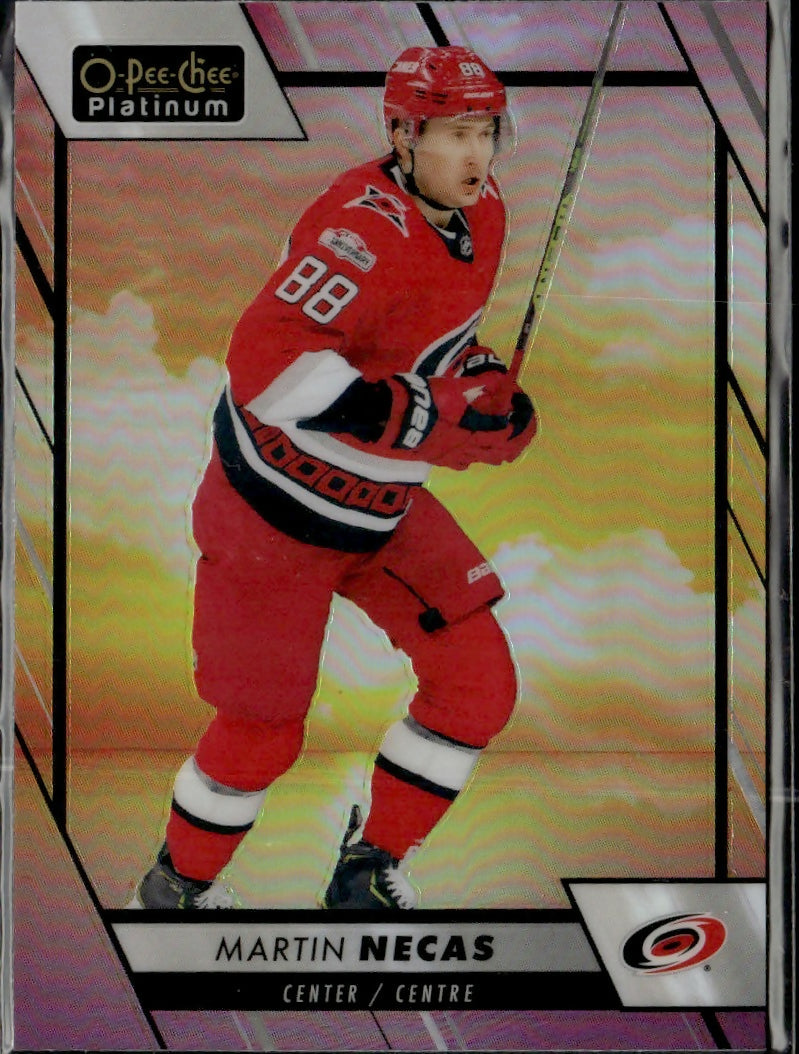 2023-24 Upper Deck O-Pee-Chee Platinum Hockey - Base - Sunset #118 Martin Necas - Carolina Hurricanes - A