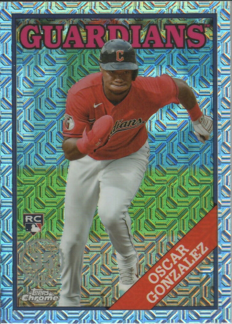 2023 Topps Series 1 Baseball - 1988 Topps Chrome Silver Pack #T88C-92 Oscar Gonzalez - Cleveland Guardians - F