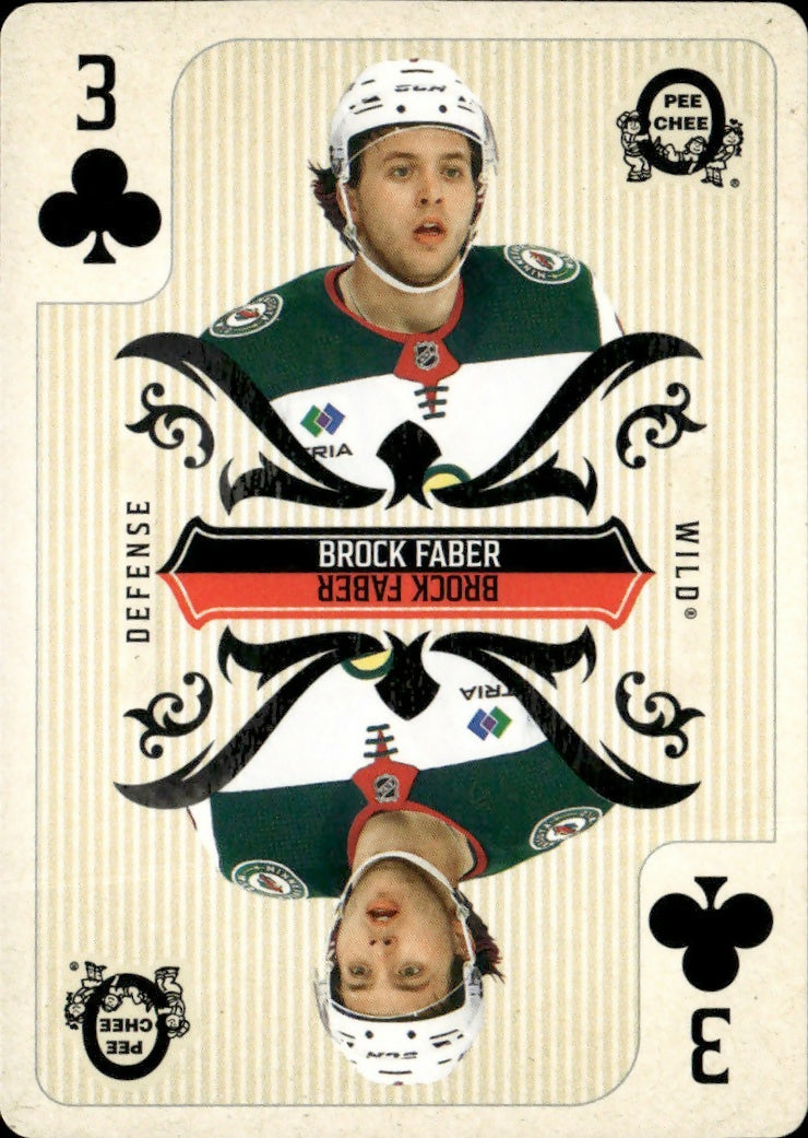 2024-25 Upper Deck O-Pee-Chee - Playing Card #3C Brock Faber - Minnesota Wild - A