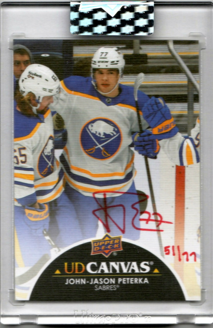 2021-22 Upper Deck Clear Cut Hockey - UD Canvas :77 #CS-JP John-Jason Peterka - Buffalo Sabres - A