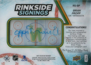 2017-18 Upper Deck Ice Hockey - Rinkside Signings #RS-BP Brian Propp - Minnesota Wild