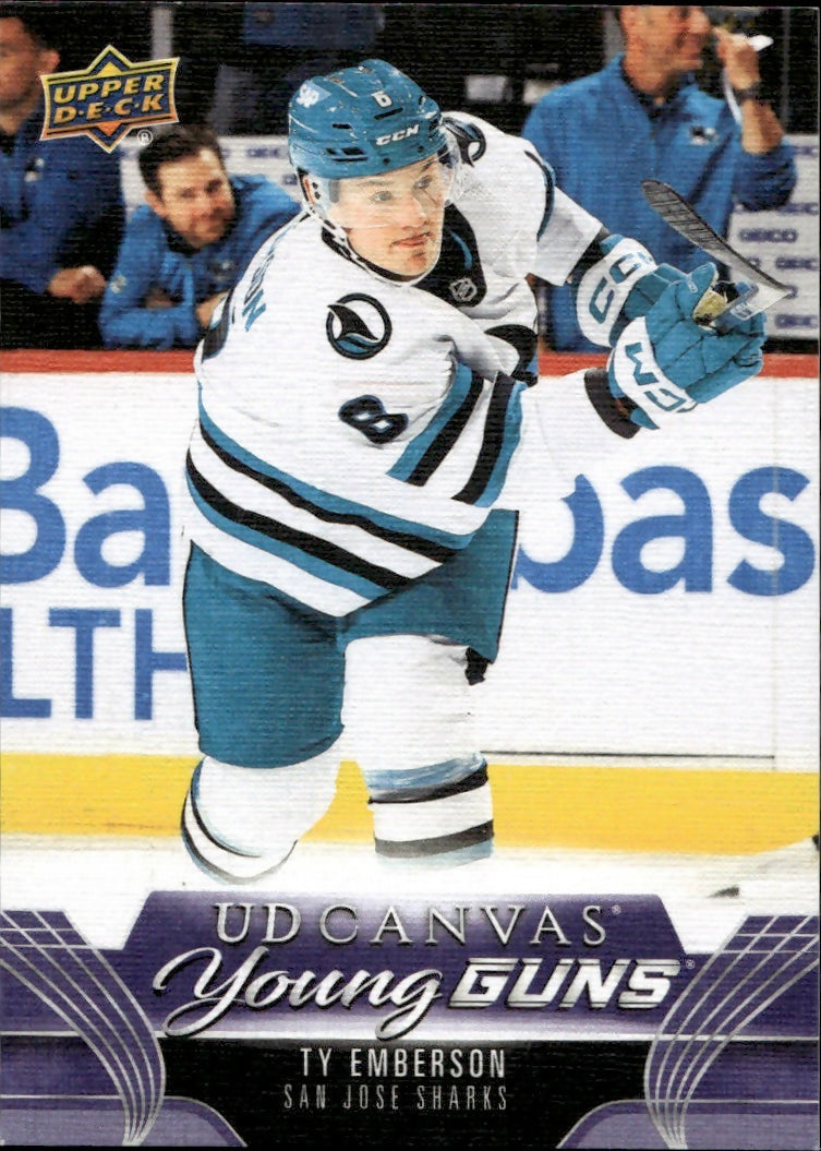 2023-24 Upper Deck Extended Series Hockey - UD Canvas - Young Guns #C384 Ty Emberson - San Jose Sharks - A