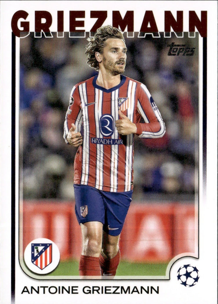 2024-25 Topps UEFA Club Competitions - Base #8 Antoine Griezmann - Atletico De Madrid - A