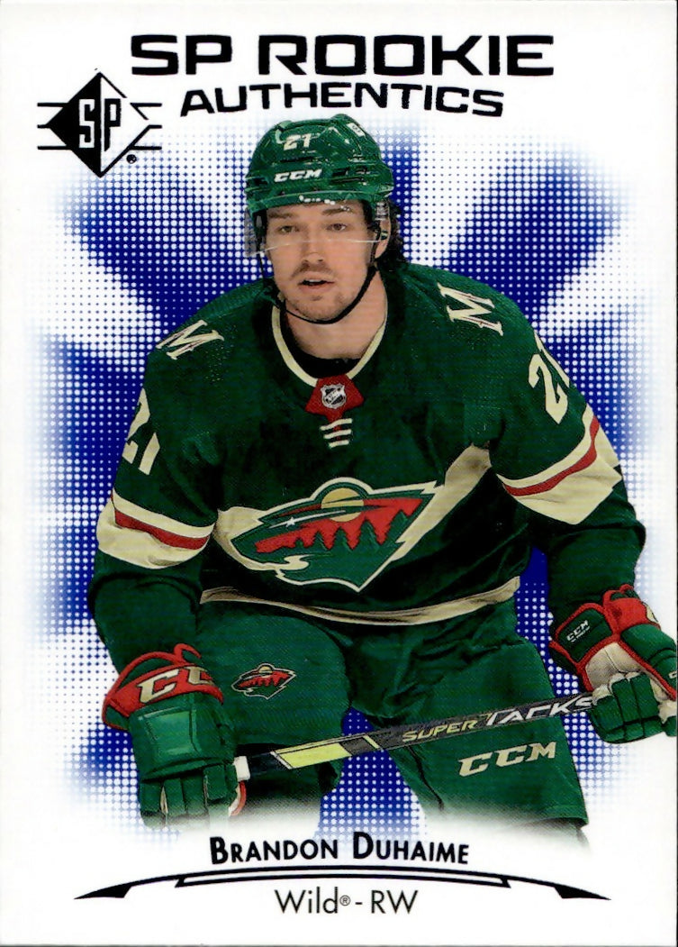 2021-22 Upper Deck SP Hockey - Base #102 Brandon Duhaime - Minnesota Wild - A