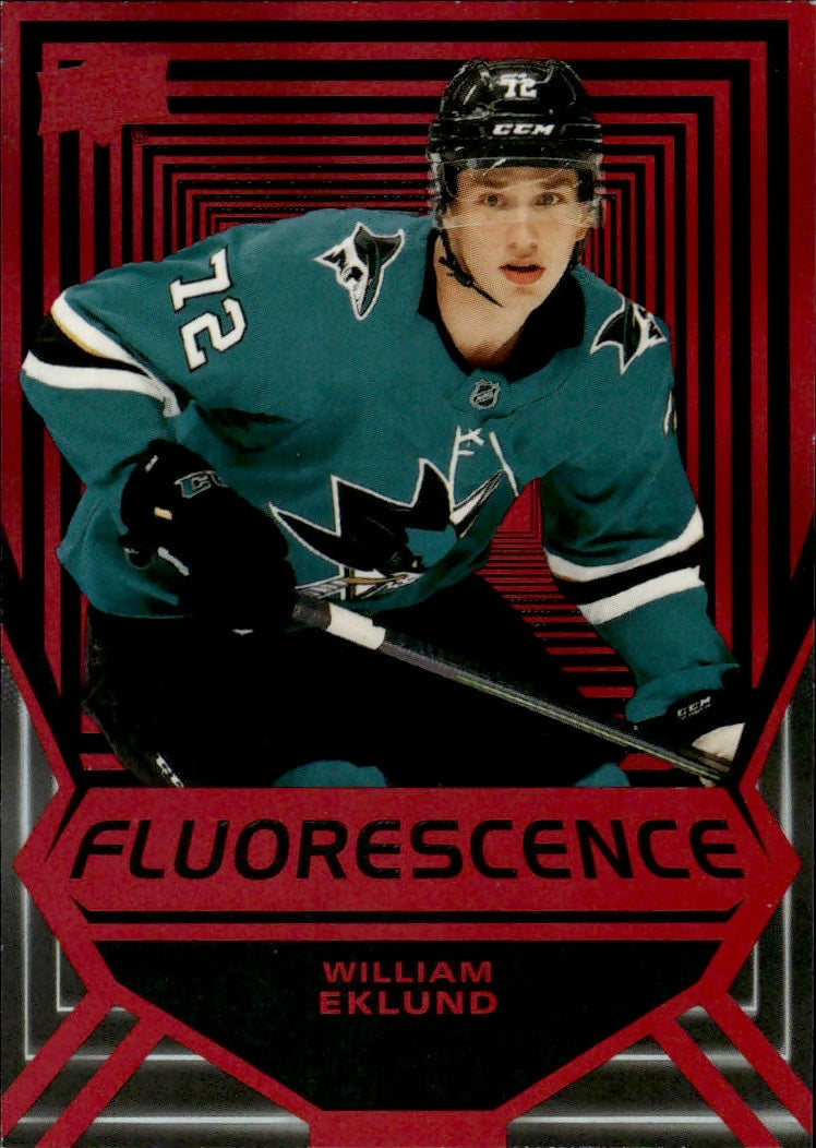 2021-22 Upper Deck Series 2 Hockey - Fluorescence #FL-17 William Eklund - San Jose Sharks - A