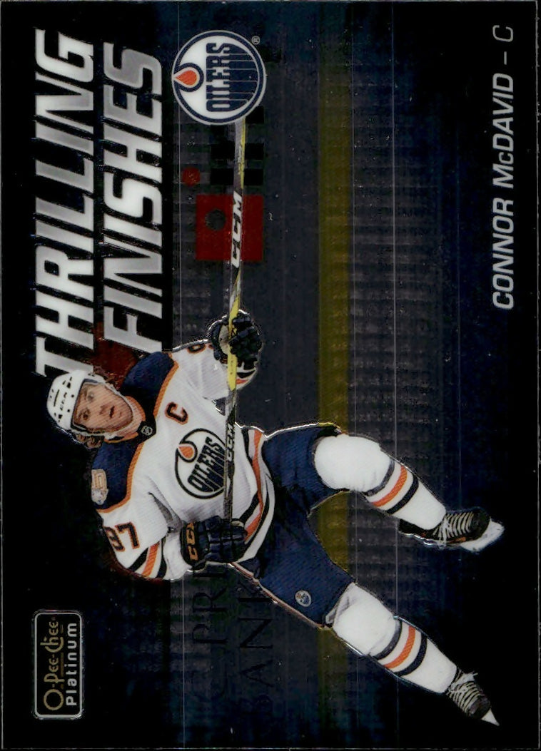 2019-20 Upper Deck O-Pee-Chee Platinum - Thrilling Finishes #TF-2 Connor McDavid - Edmonton Oilers - A