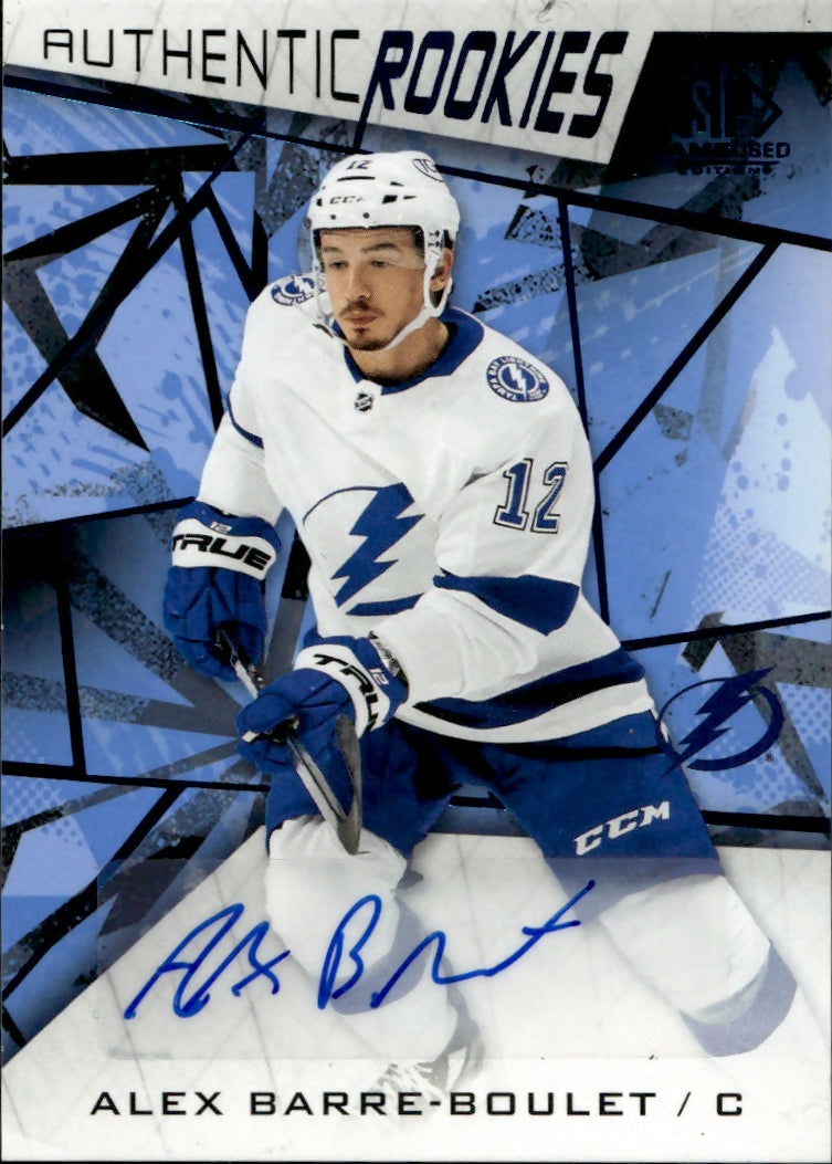 2021-22 Upper Deck SP Game Used Hockey - Authentic Rookies - Auto #138 Alex Barre-Boulet - Tampa Bay Lightning - A