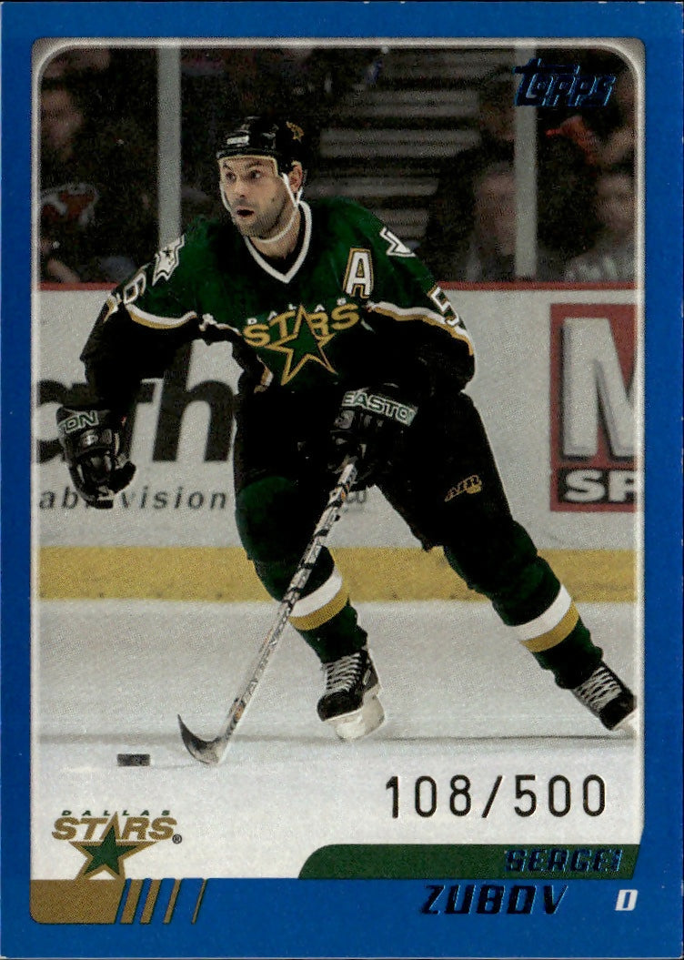 2003-04 Topps - Base - Blue :500 # Sergei Zubov - Dallas Stars - A