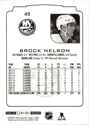 2022-23 Upper Deck O-Pee-Chee Hockey - Base #49 Brock Nelson - New York Islanders - B