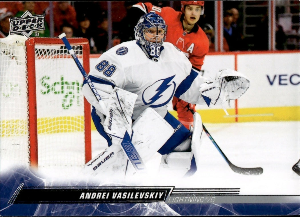 2022-23 Upper Deck Series 2 Hockey - Base #411 Andrei Vasilevskiy - Tampa Bay Lightning - A