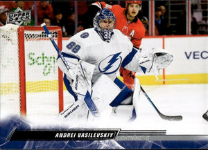 2022-23 Upper Deck Series 2 Hockey - Base #411 Andrei Vasilevskiy - Tampa Bay Lightning - A