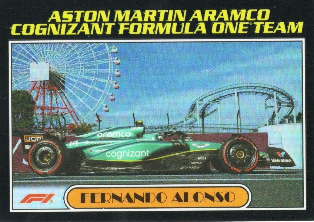 2023 Topps Chrome Formula 1 Autos of 1977 #AU77-FA Fernando Alonso - Aston Martin Aramco Cognizant Formula One Team - A
