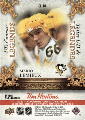 2023 Tim Hortons Collector's Series - UD Canvas - Legends #CL-10 Mario Lemieux - Pittsburgh Penguins