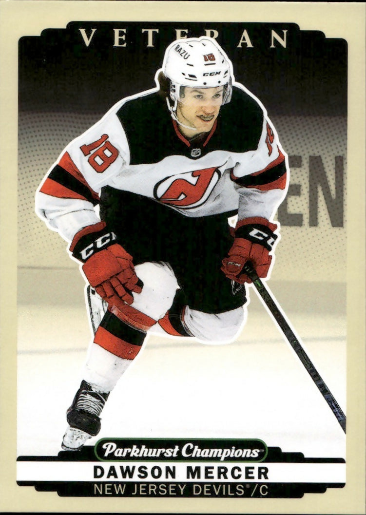 2022-23 Upper Deck Parkhurst Champions - Base #223 Dawson Mercer - New Jersey Devils - A
