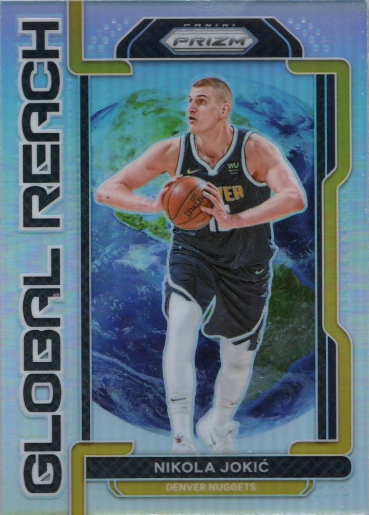 2021-22 Panini Prizm Basketball - Global Reach - Prizm # 3 Nicola Jokic - Denver Nuggets