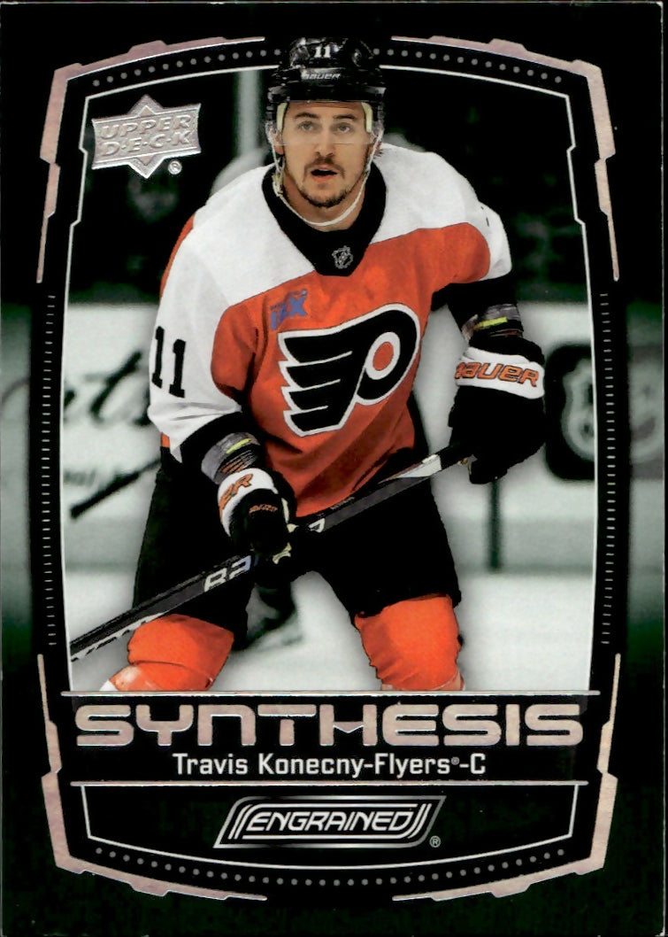 2023-24 Upper Deck Engrained Hockey - Synthesis #S-39 Travis Konecny - Philadelphia Flyers - A