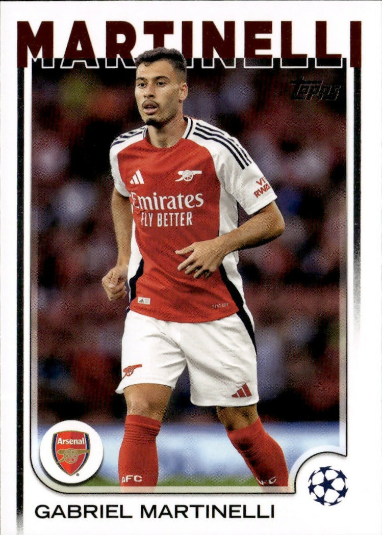 2024-25 Topps UEFA Club Competitions - Base #5 Gabriel Martinelli - Arsenal FC - A