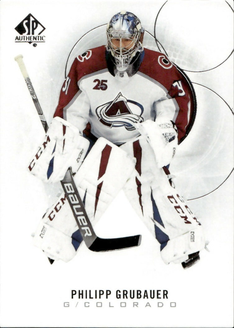 2020-21 Upper Deck Sp Authentic Hockey - Base #70 Philipp Grubauer - Colorado Avalanche - A