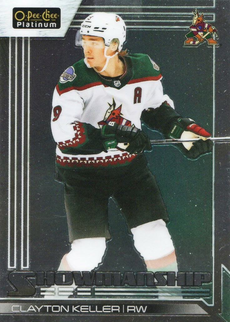 2023-24 Upper Deck O-Pee-Chee Platinum Hockey - Showmanship #S-7 Clayton Keller - Arizona Coyotes - A