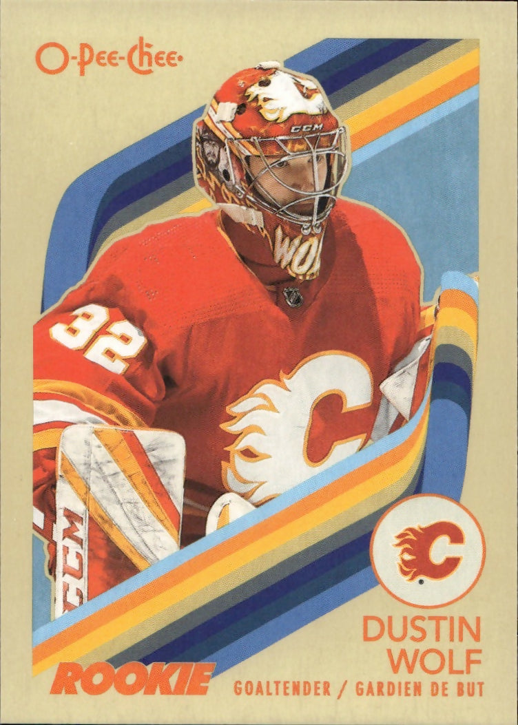 2023-24 Upper Deck O-Pee-Chee Hockey - Base - Retro #574 Dustin Wolf - Calgary Flames - A