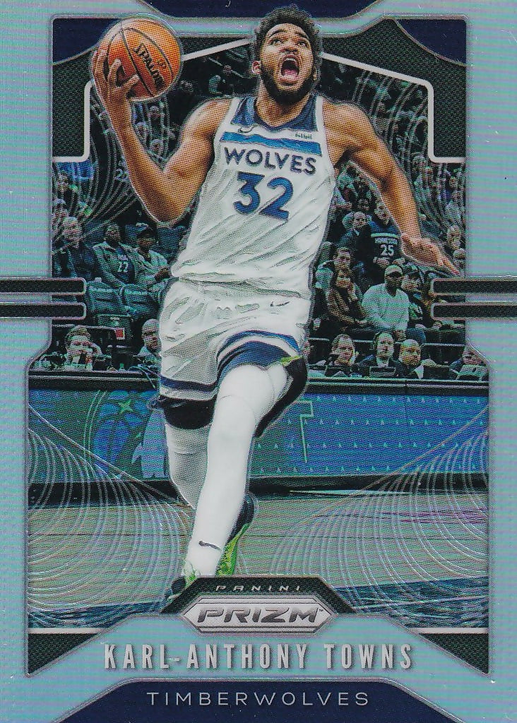 2019-20 Panini Prizm Prizms Silver #161 Karl-Anthony Towns Minnesota Timberwolves
