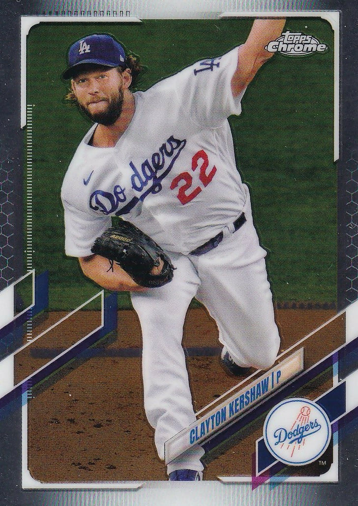 2021 Topps Chrome #147 Clayton Kershaw Los Angeles Dodgers