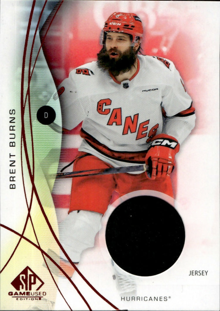 2024-25 Upper Deck SP Game Used Hockey - Base - Red Jersey #9 Brent Burns - Carolina Hurricanes - A