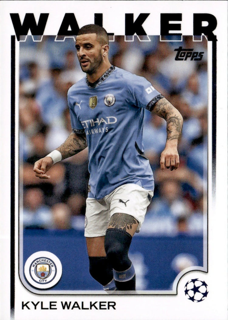 2024-25 Topps UEFA Club Competitions - Base #60 Kyle Walker - Manchester City - A